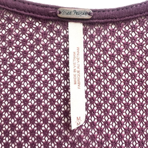 Free People Sleeveless Dress with Folded Pleat Details, Plum, Size M - Picture 4 of 10